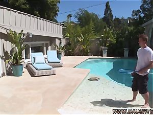 faux agent tricked blow-job and world class Nina North pummels The Pool dude